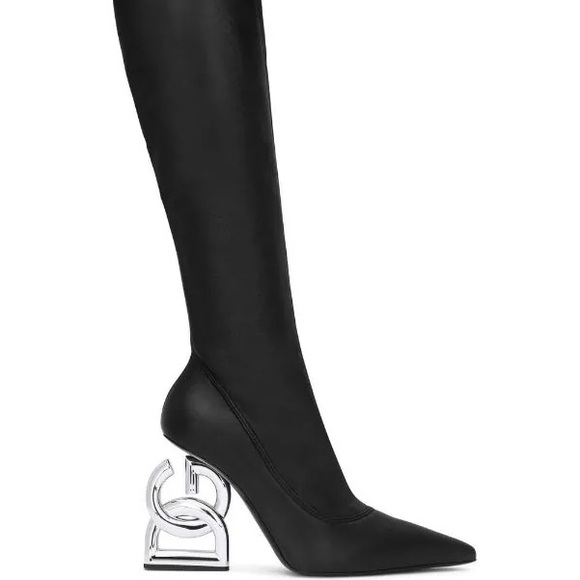 DOLCE & GABBANA LOGO HEEL BOOTS - Picture 6 of 6